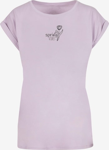 Merchcode T-Shirt 'Spring - Vibes' in Lila: predná strana