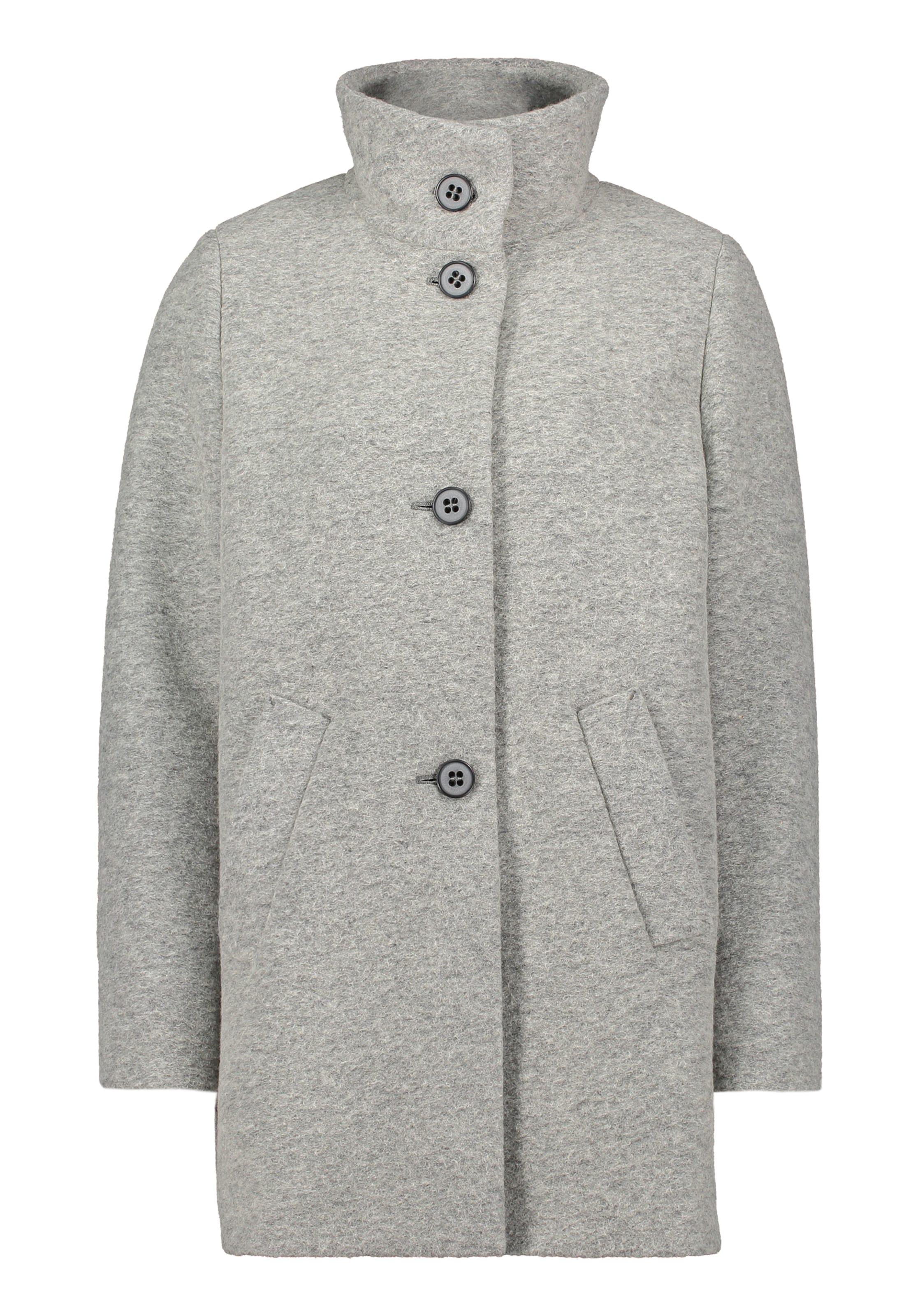 Amber & June Between-seasons coat in Grey: front