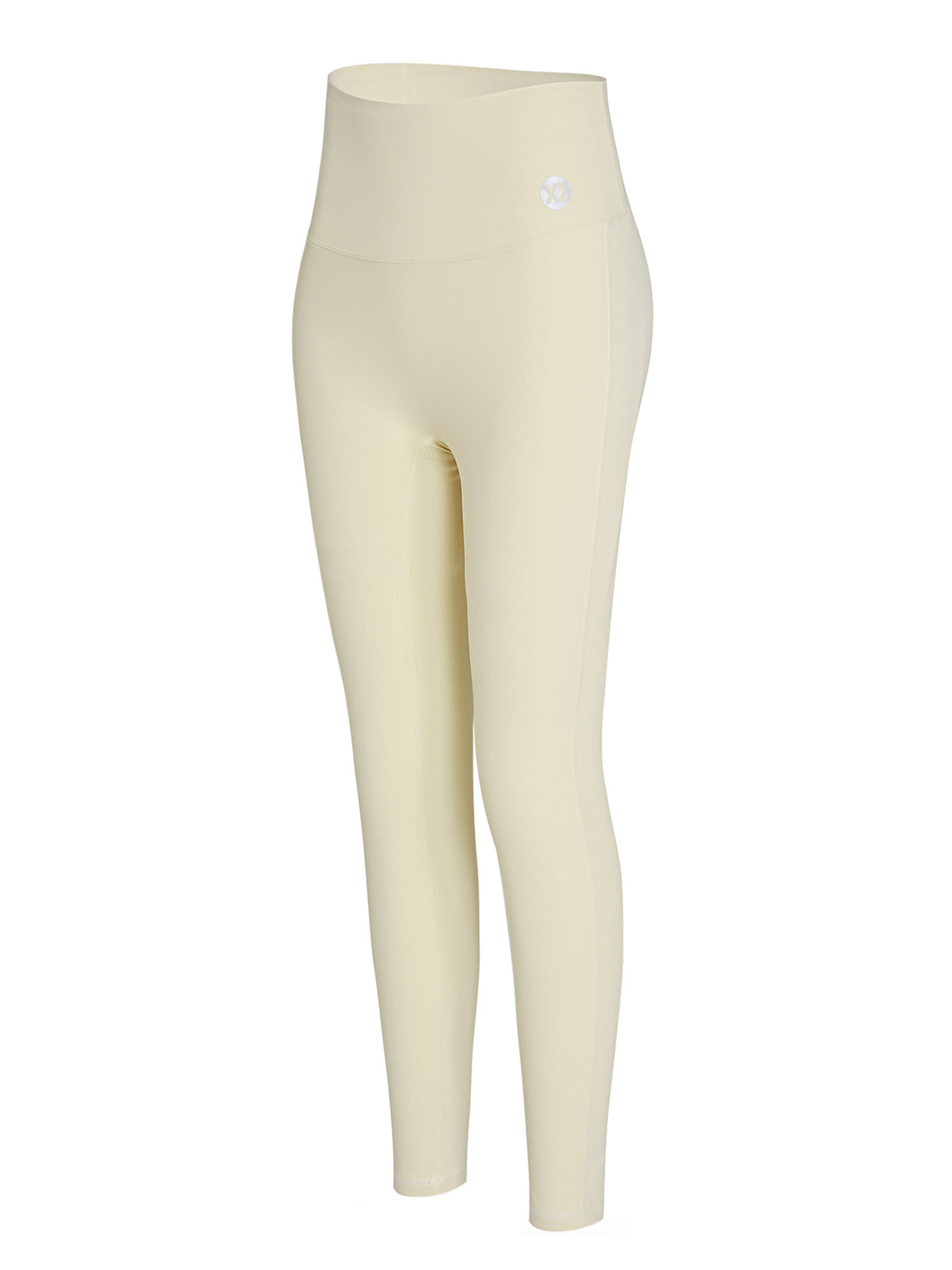 YEAZ Skinny Παντελόνι φόρμας 'Show' σε κίτρινο: μπροστά