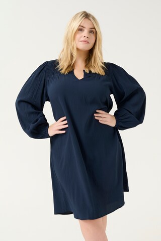 KAFFE CURVE Blousejurk 'Lunda' in Blauw: voorkant