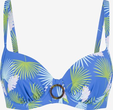 T-shirt Top per bikini di LingaDore in blu: frontale