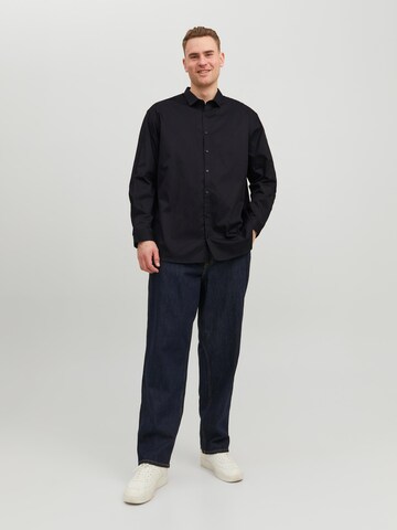 Jack & Jones Plus Comfort Fit Πουκάμισο 'Blacardiff' σε μαύρο