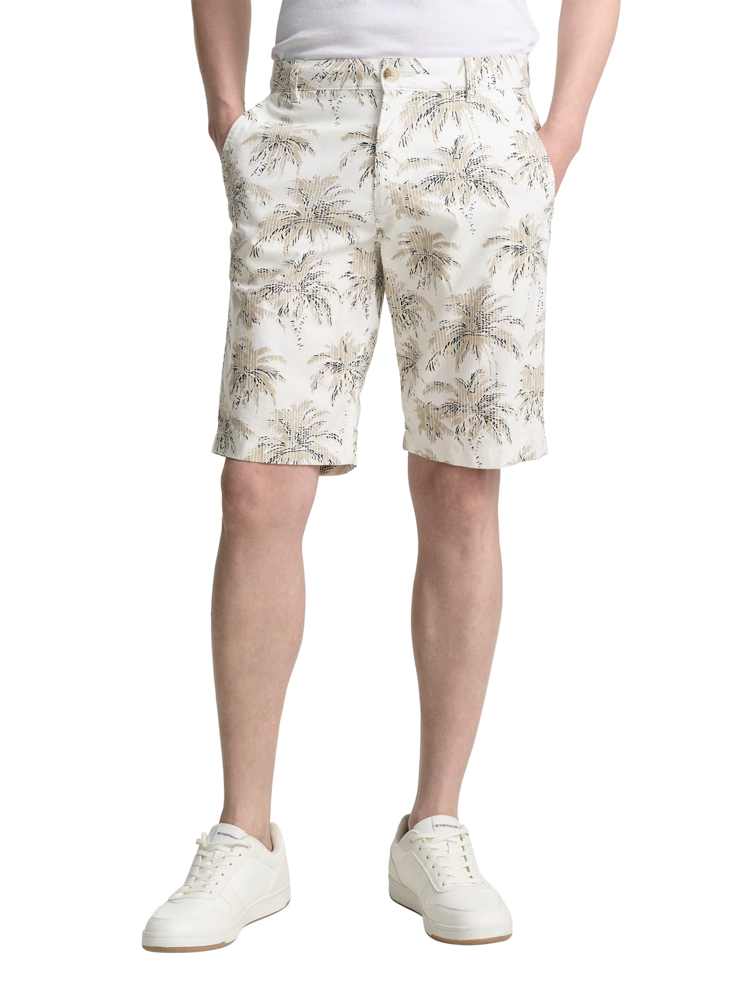 TOM TAILOR regular Παντελόνι τσίνο σε λευκό: μπροστά