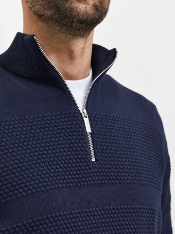 SELECTED Sweater 'Maine' in Blue