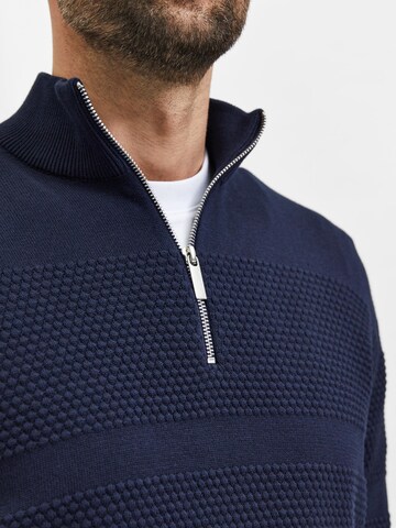 SELECTED HOMME Pullover 'Maine' in Blau