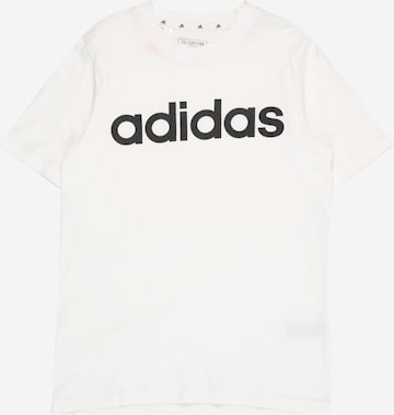 ADIDAS SPORTSWEAR Performance shirt 'Essentials Linear Logo ' in White: front