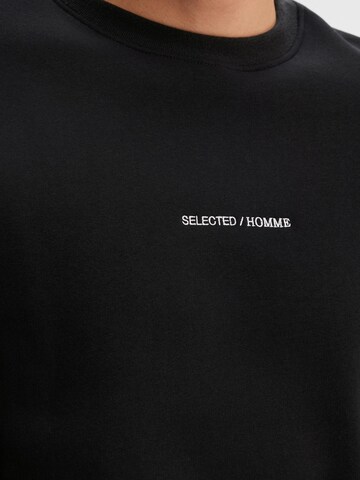 SELECTED HOMME Sweatshirt 'Hankie' in Schwarz