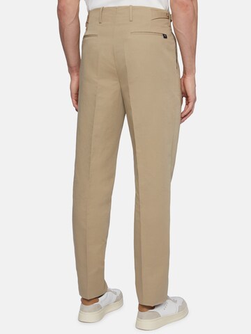 Boggi Milano Regular Pleated Pants in Beige