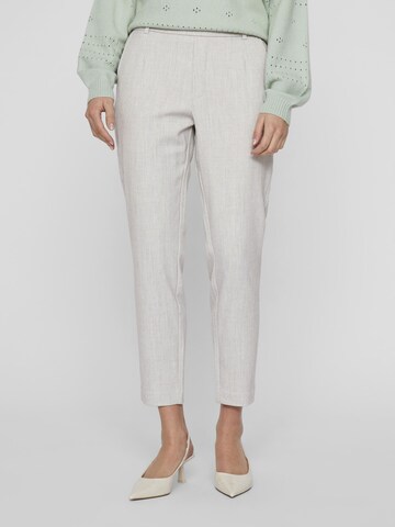 VILA Slim fit Pleat-front trousers 'Varone' in Grey: front