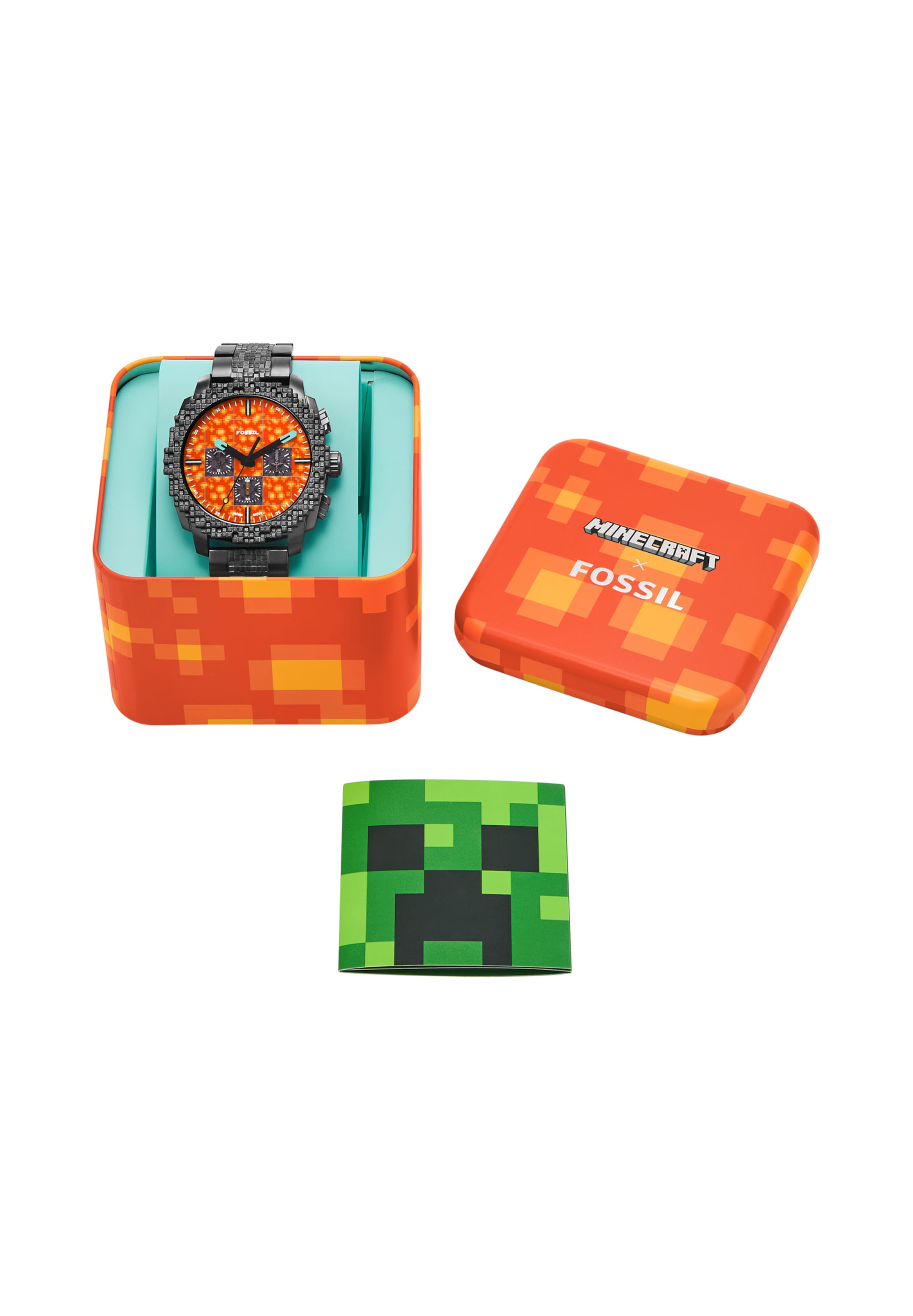 Orologio analogico 'MINECRAFT' di FOSSIL in grigio