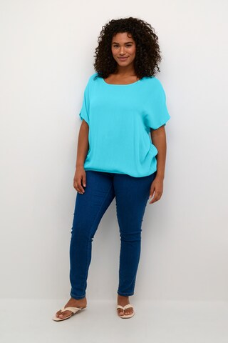 KAFFE CURVE Bluse 'Ami Stanley' in Blau