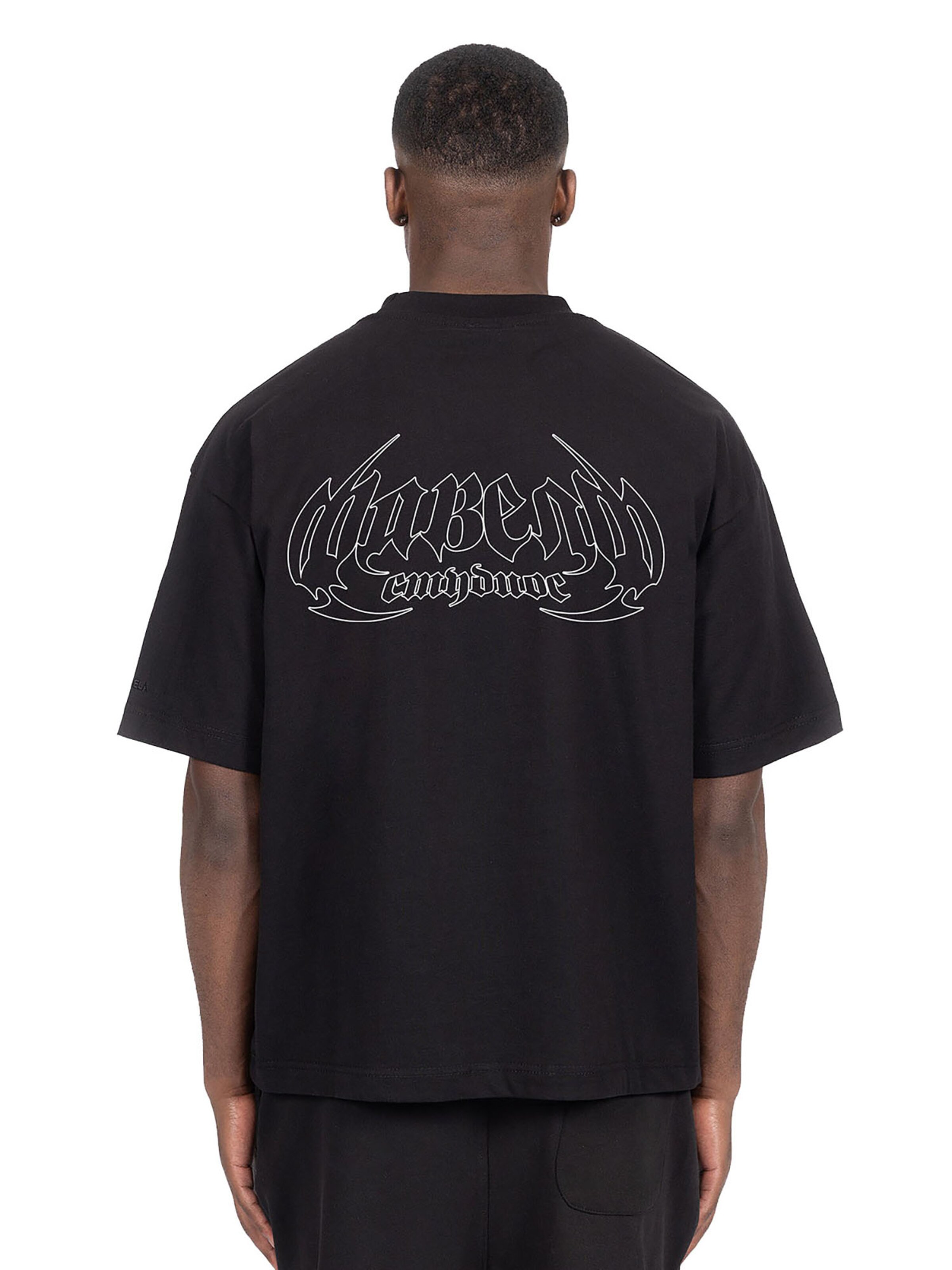 FAVELA Shirt 'Cyrillic Ou' in Black