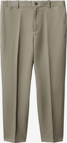 MANGO MAN Loose fit Pleated Pants in Green: front