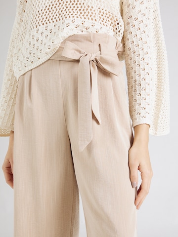ONLY Flared Pleat-front trousers 'MARSA' in Beige