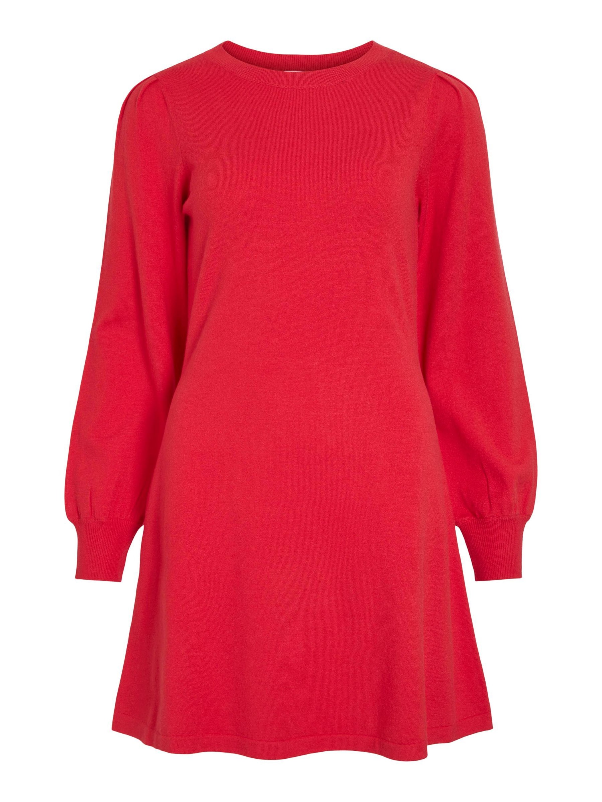 VILA Strikkjole 'VIRicky' i rød: forside