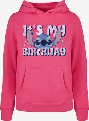 ABSOLUTE CULT Sweatshirt 'Lilo and Stitch - My Birthday' in Pink: predná strana