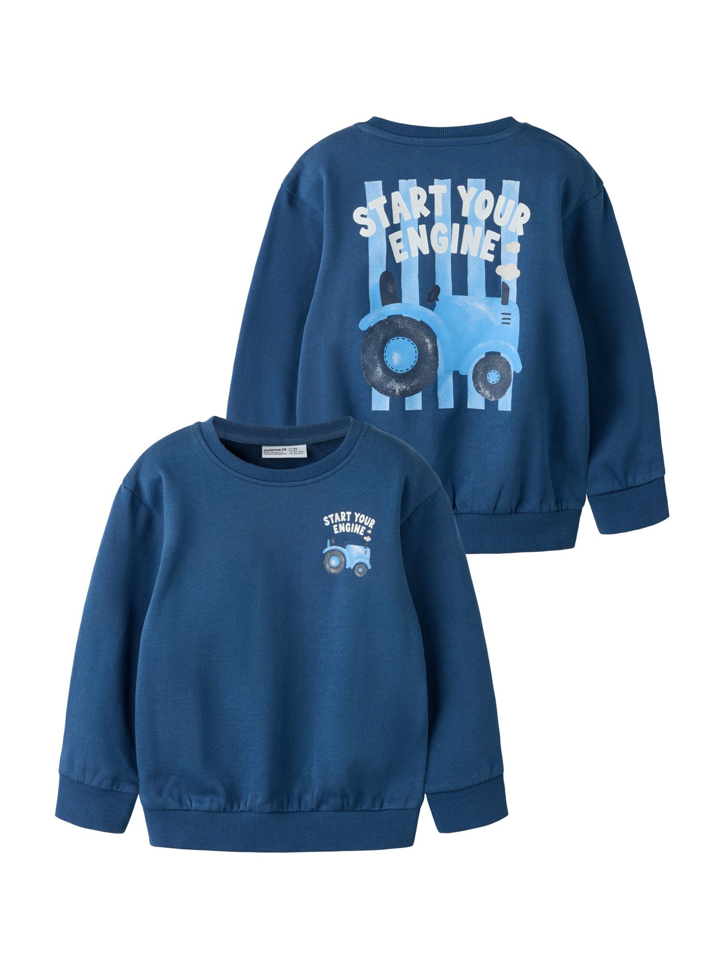 NAME IT - Sudadera en azul: frente