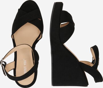 ABOUT YOU - Zapatos con plataforma 'Sandra' en negro