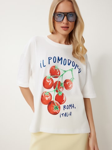 T-shirt Happiness İstanbul en beige : devant