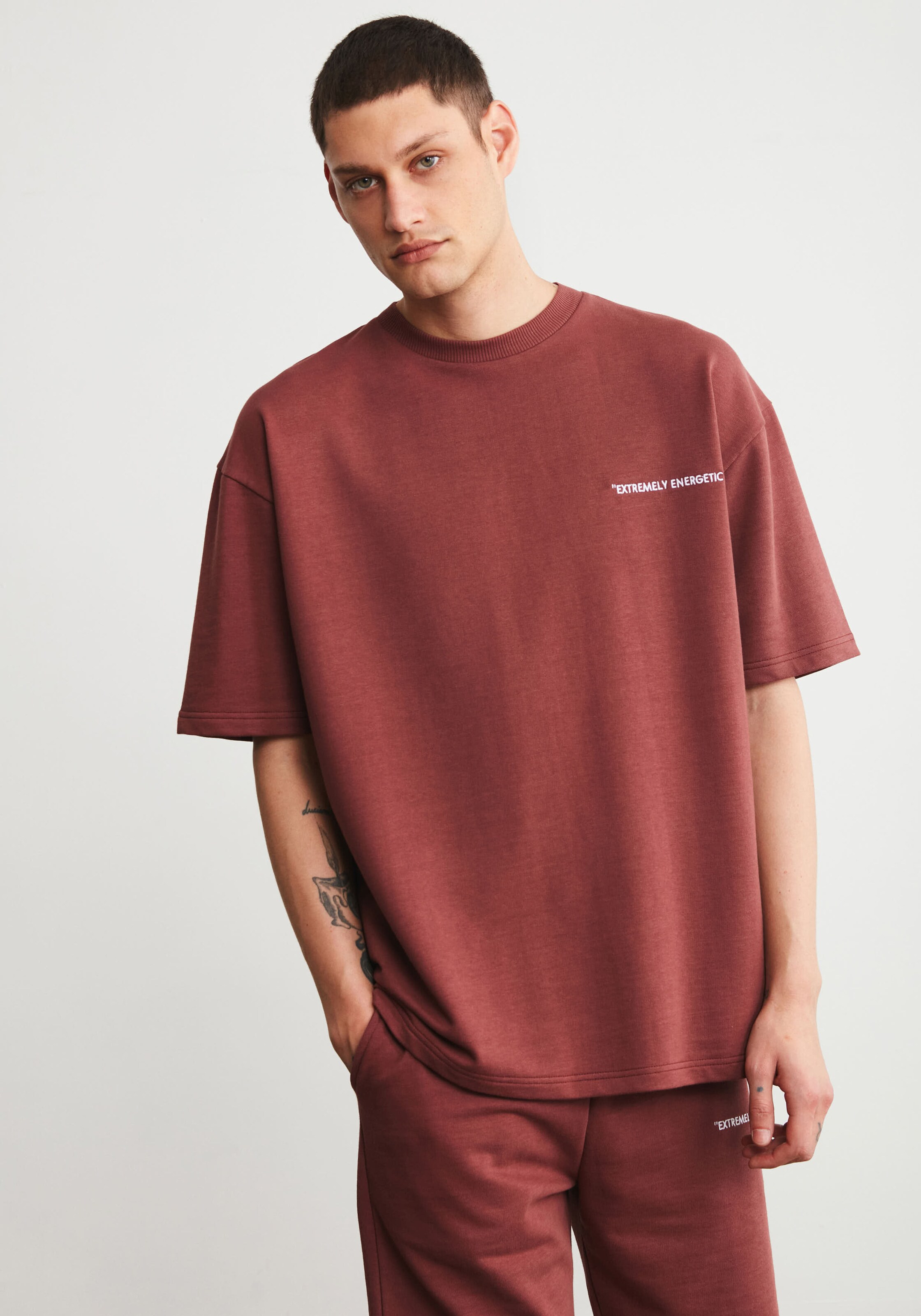 Männer Sportbekleidung Grimelange Sweatanzug 'COLOMBIA' in Rot - DZ32077 Männer Sportbekleidung Grimelange Sweatanzug 'COLOMBIA' in Rot - DZ32077