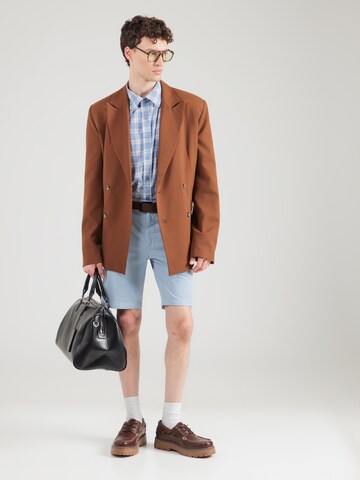 mėlyna BOSS Prigludęs „Chino“ stiliaus kelnės