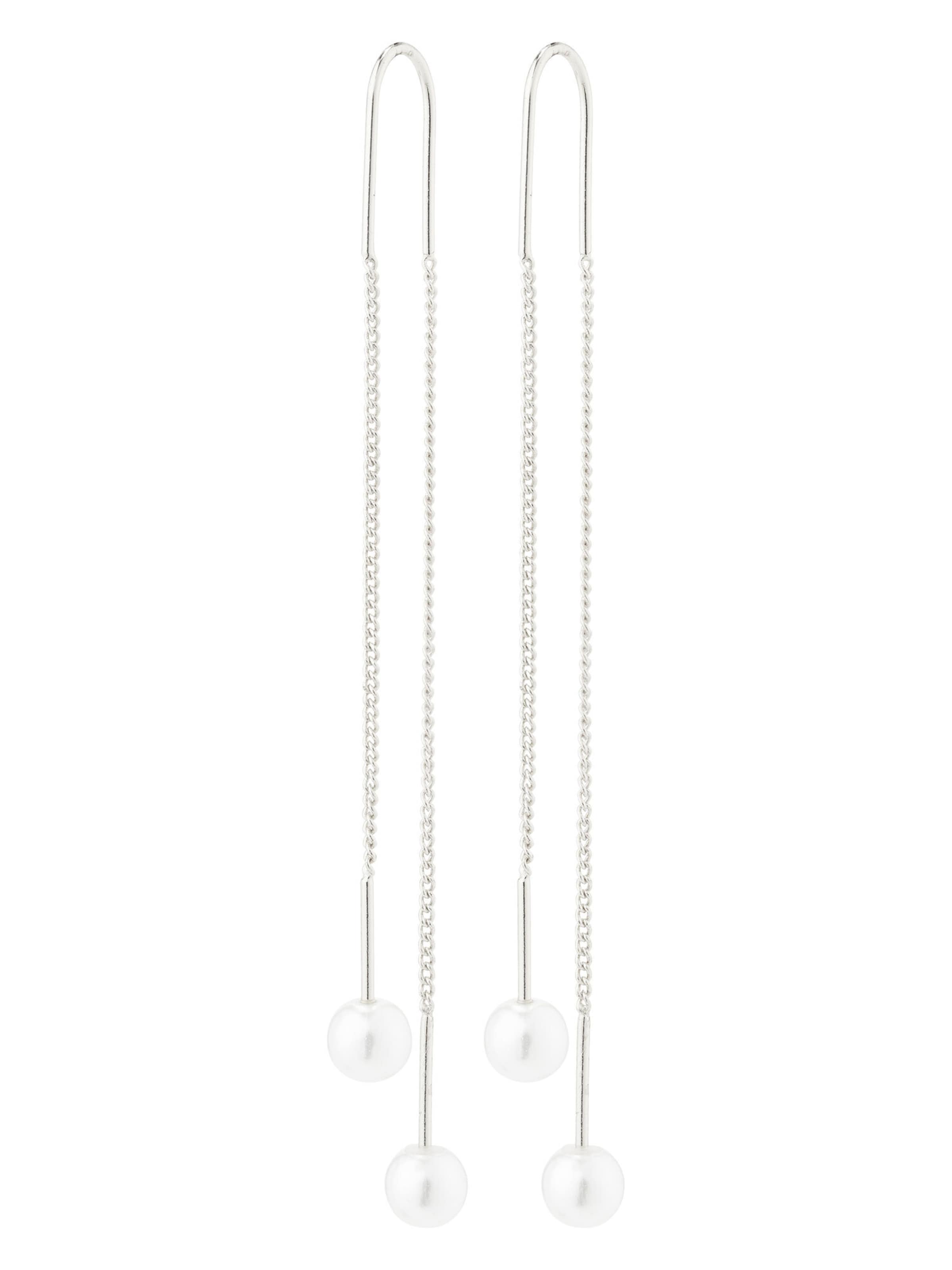 Boucles d'oreilles 'Euonia' Pilgrim en argent : devant