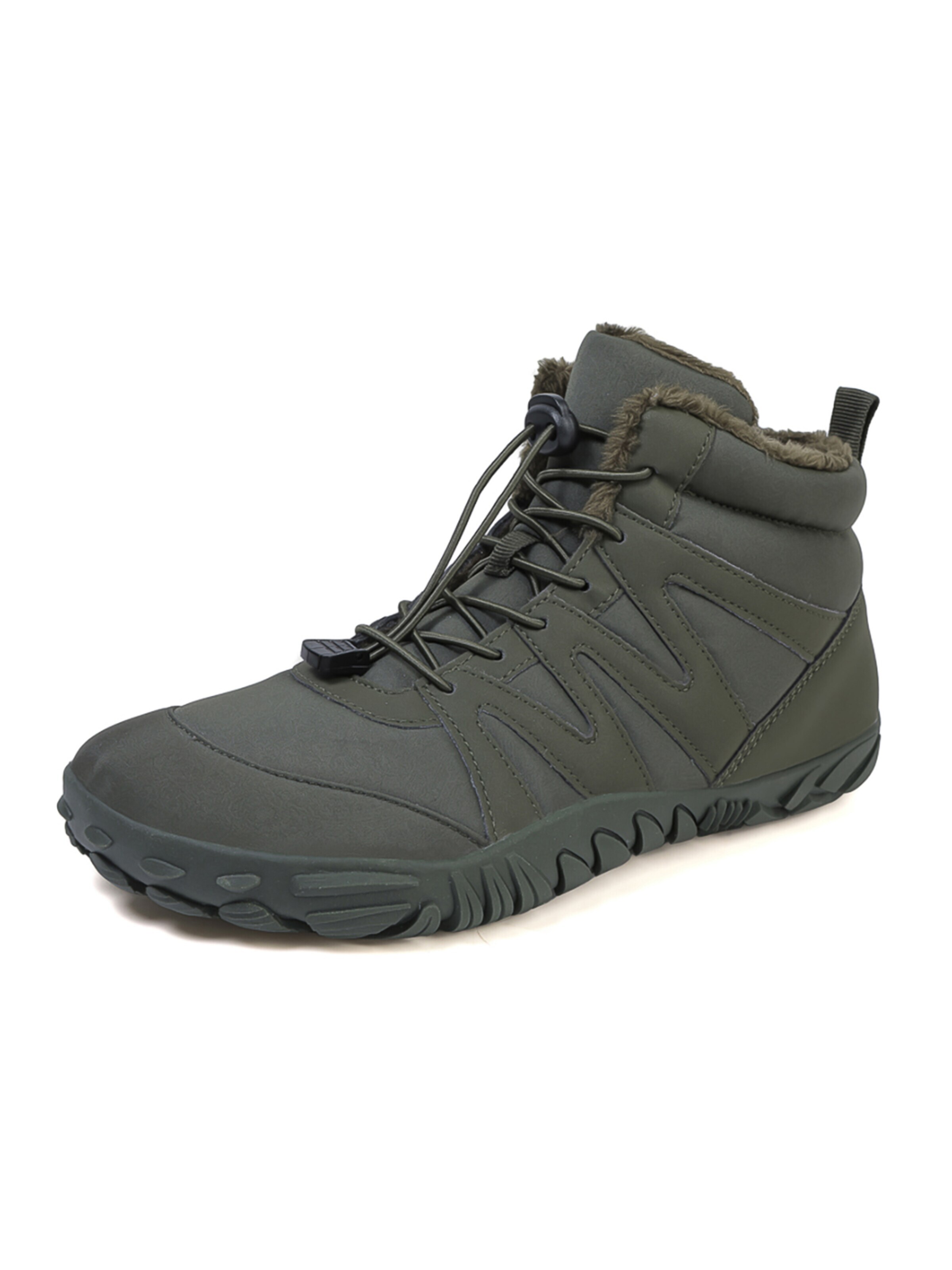 DOTALES Lace-Up Boots 'DOTALES - DailyStep Barfußschuhe' in Green: front