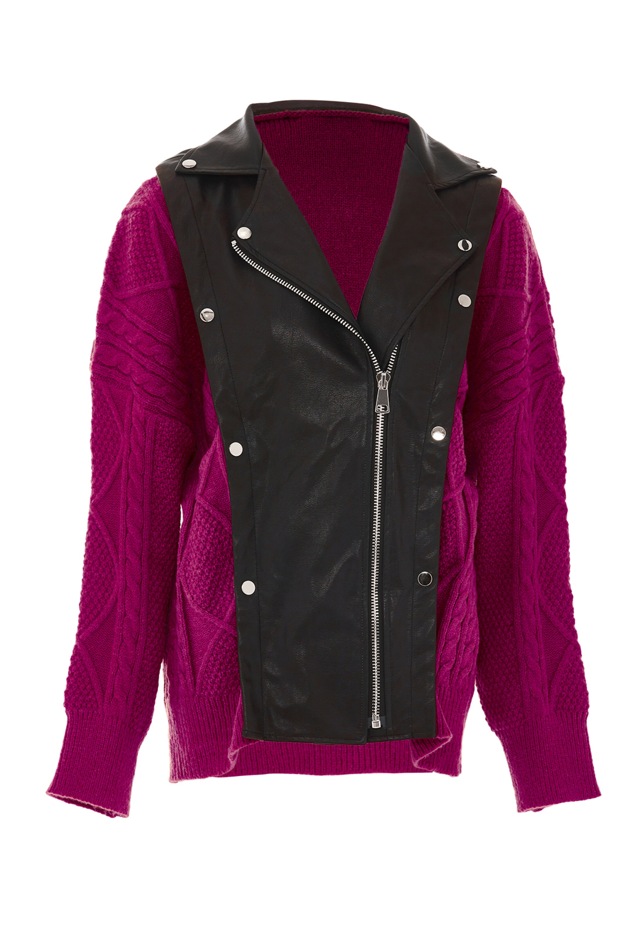 NAEMI Strickjacke in Pink: Vorderseite