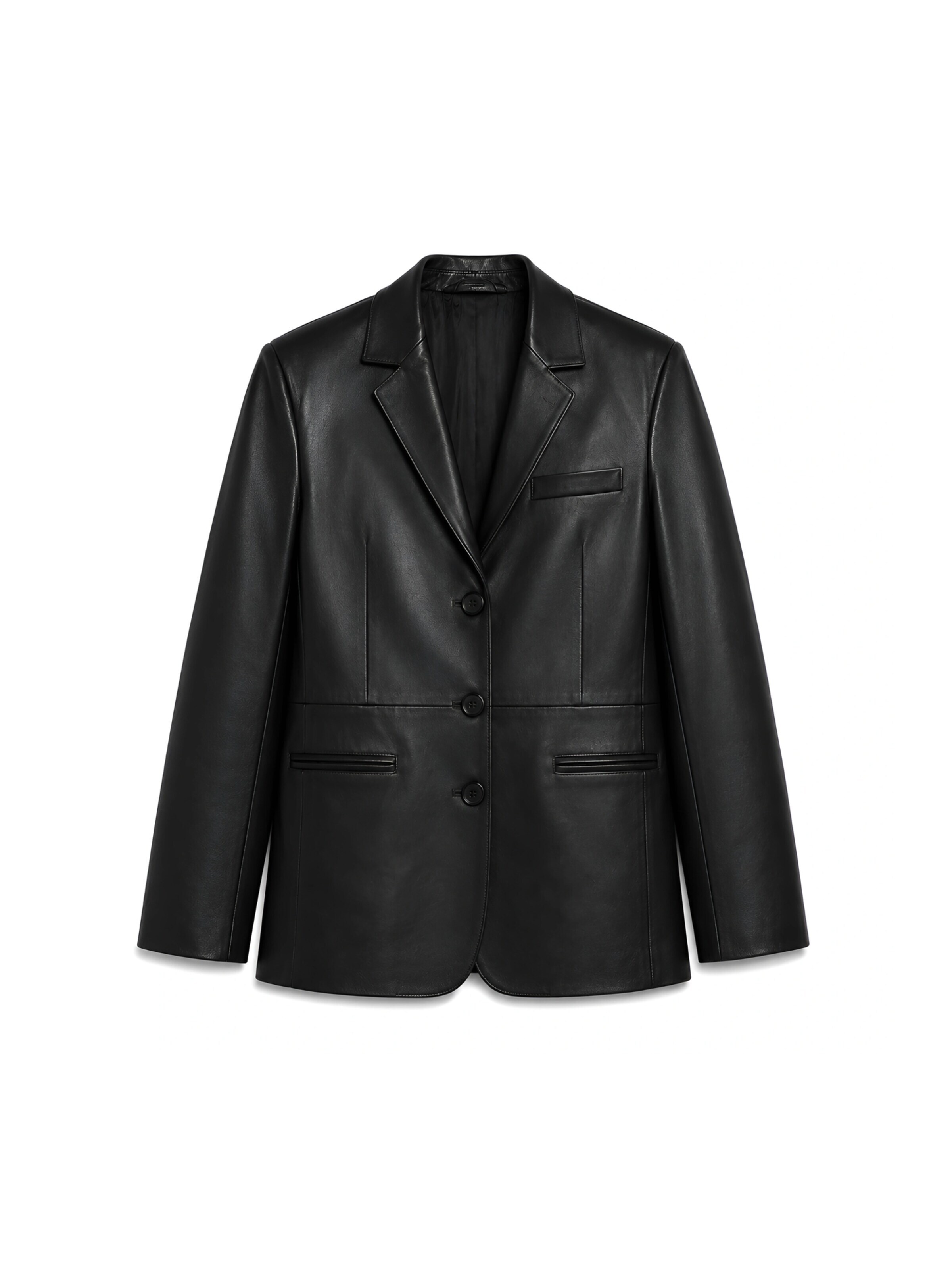 CYCAS D'OR Блейзър 'HYPE OVERSIZED LEATHER BLAZER' в черно