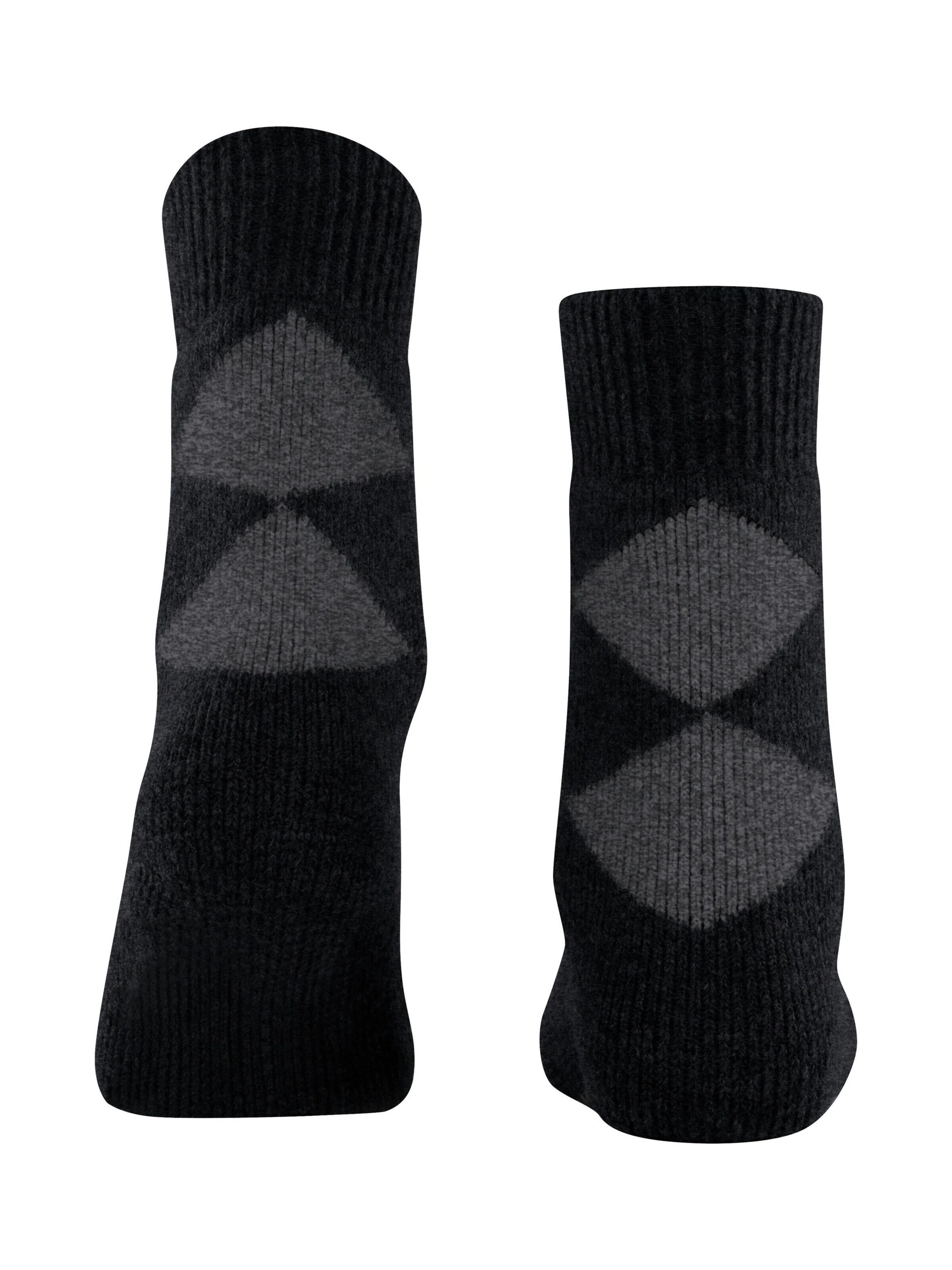 BURLINGTON Socken 'Cosy Argyle'‌‌‌ in Schwarz