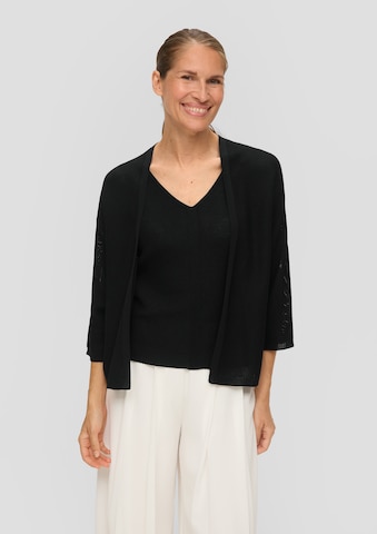 s.Oliver BLACK LABEL Strickjacke in Schwarz: Vorderseite
