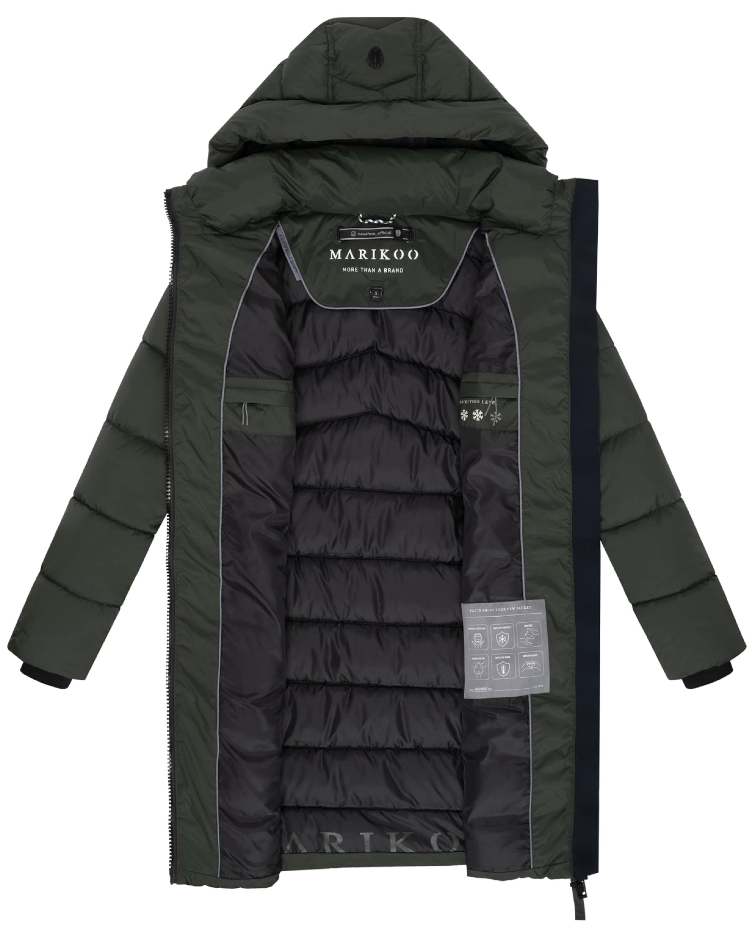 MARIKOO Зимнее пальто 'Kaltnäschen 16' в Зеленый