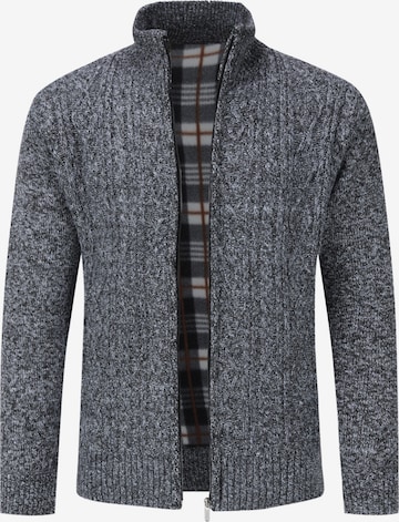 YOUTHUP Strickjacke 'Wertigkeit' in Grau: Vorderseite