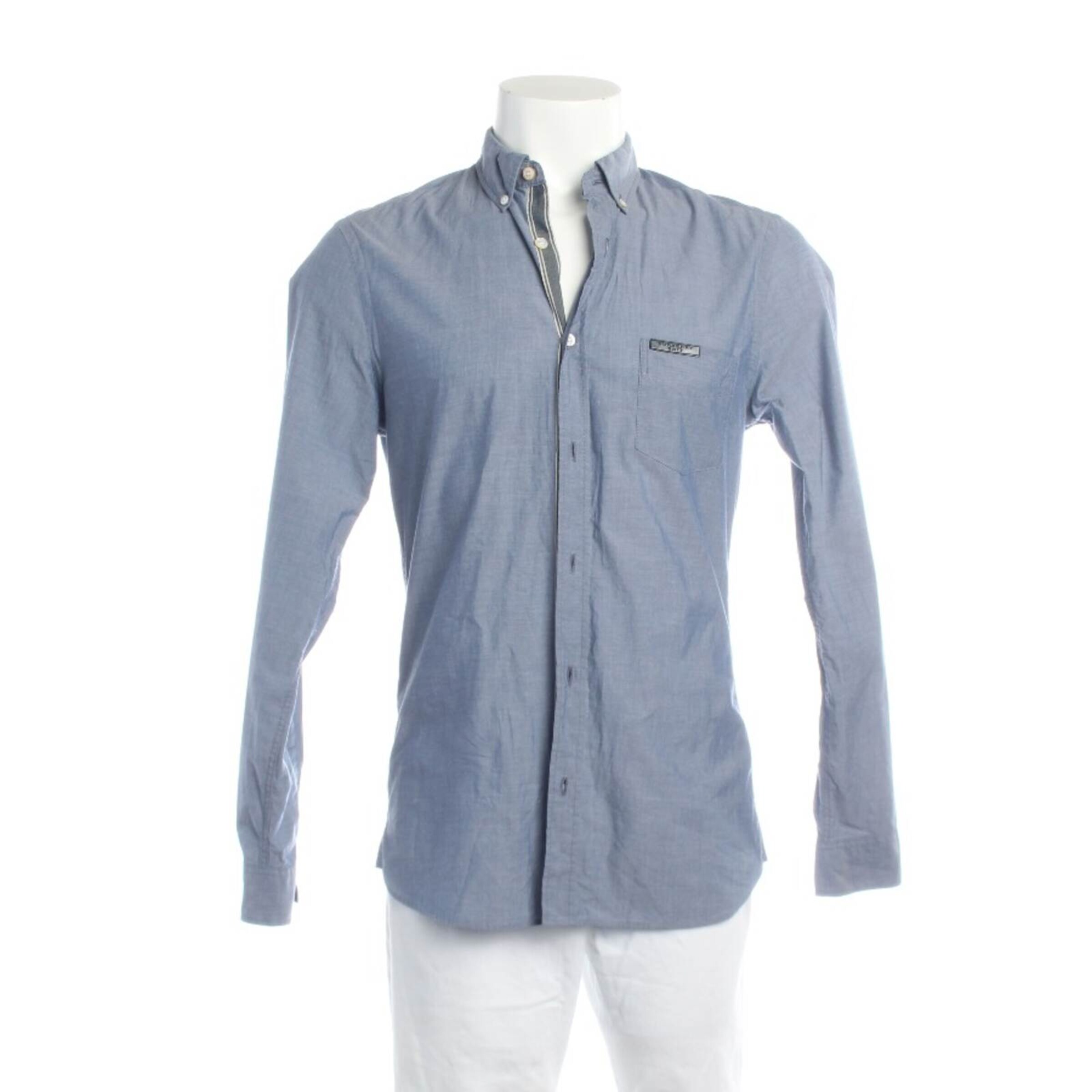 BURBERRY Freizeithemd / Shirt / Polohemd langarm in S in hellblau, Produktansicht