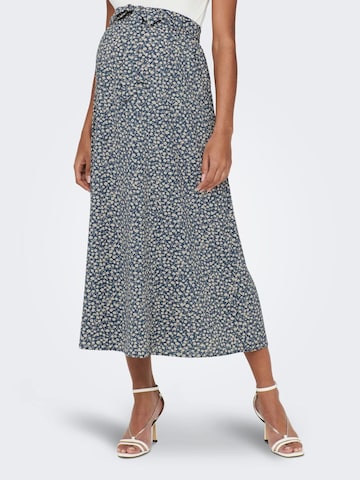 Only Maternity Rok in Blauw: voorkant