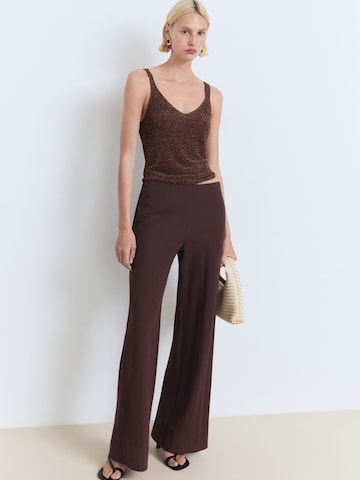 MANGO Knitted Top 'KLING' in Brown
