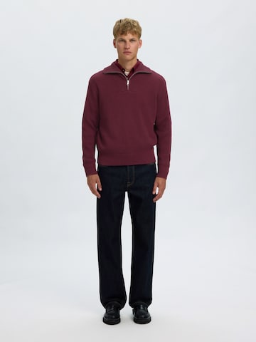 Pull-over 'SLHDRY' SELECTED en rouge