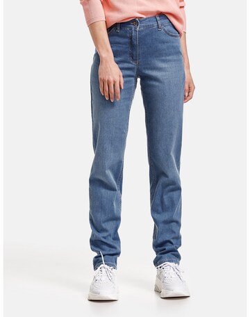 GERRY WEBER Slimfit Jeans in Blauw: voorkant