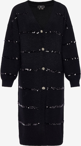 Manteau en tricot 'Festive' faina en noir : devant