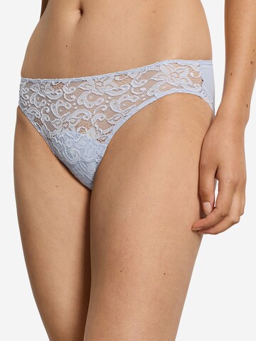 Hanro Slip ' Moments ' in Blauw: voorkant