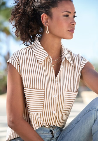 VIVANCE Bluse in Beige