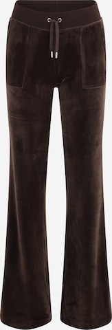 Juicy Couture Tall Rozkloszowany krój Spodnie 'LAYLA' w kolorze brązowy: przód