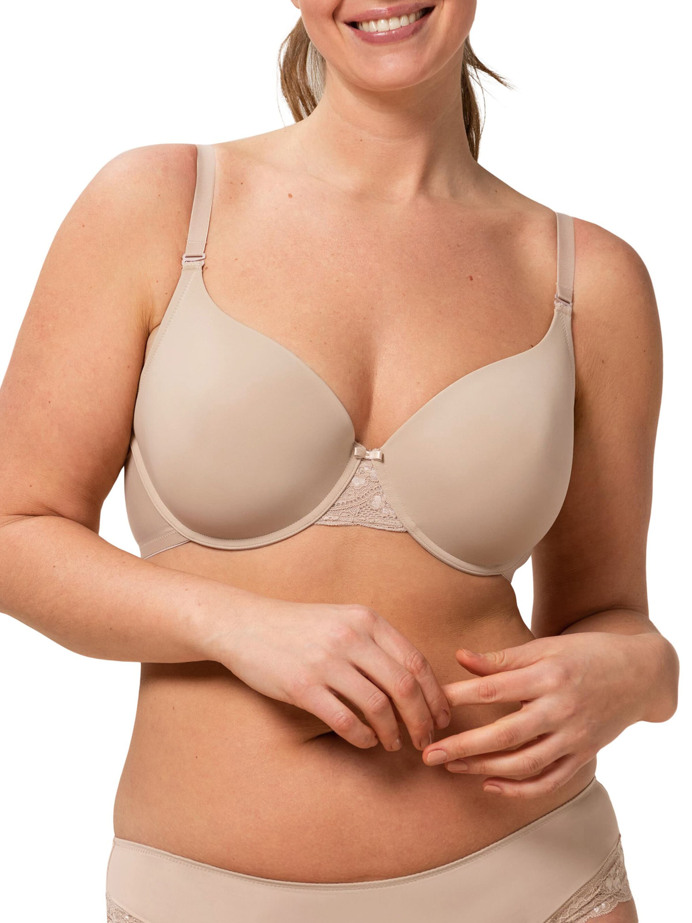 TRIUMPH T-shirt Bra ' Lovely Micro ' in Beige: front
