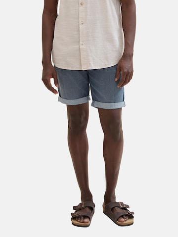 TOM TAILOR Slimfit Shorts 'Josh' in Blau: predná strana