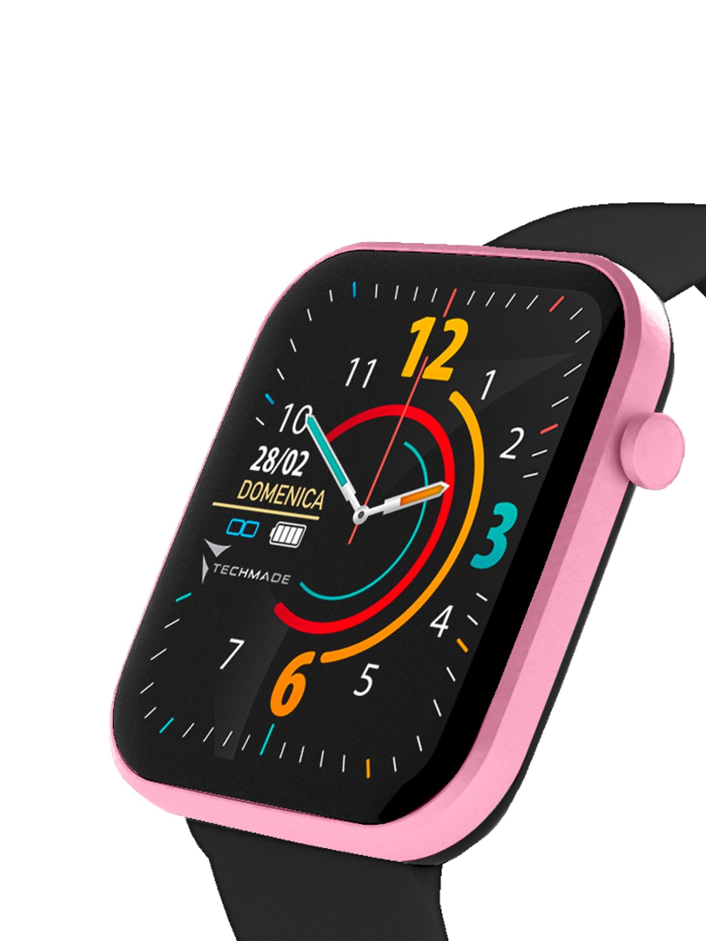 Techmade Digital Watch 'STEPS' in Pink