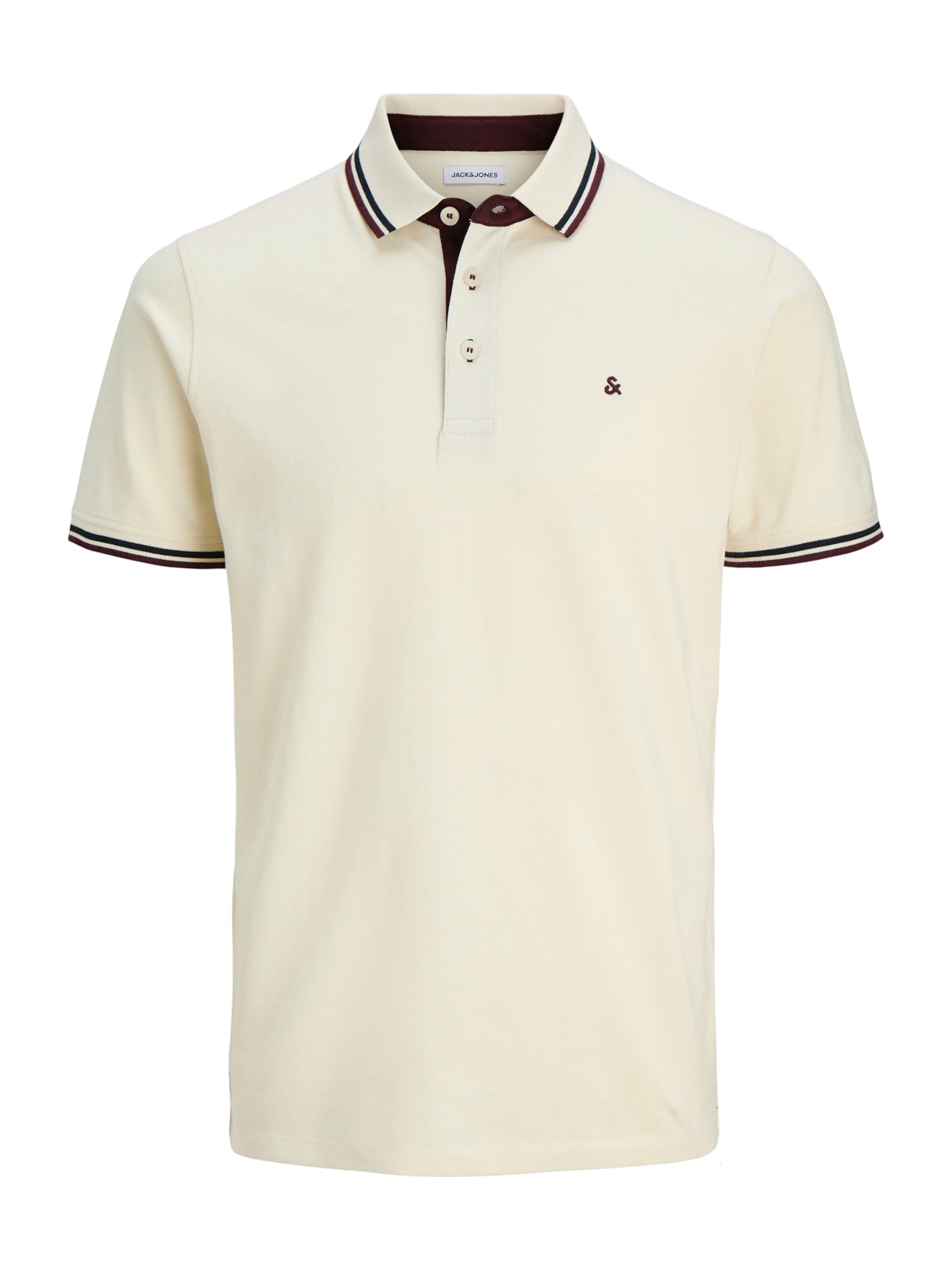 JACK & JONES Tričko 'JJEPAULOS' - námornícka modrá / burgundská / biela, Produkt