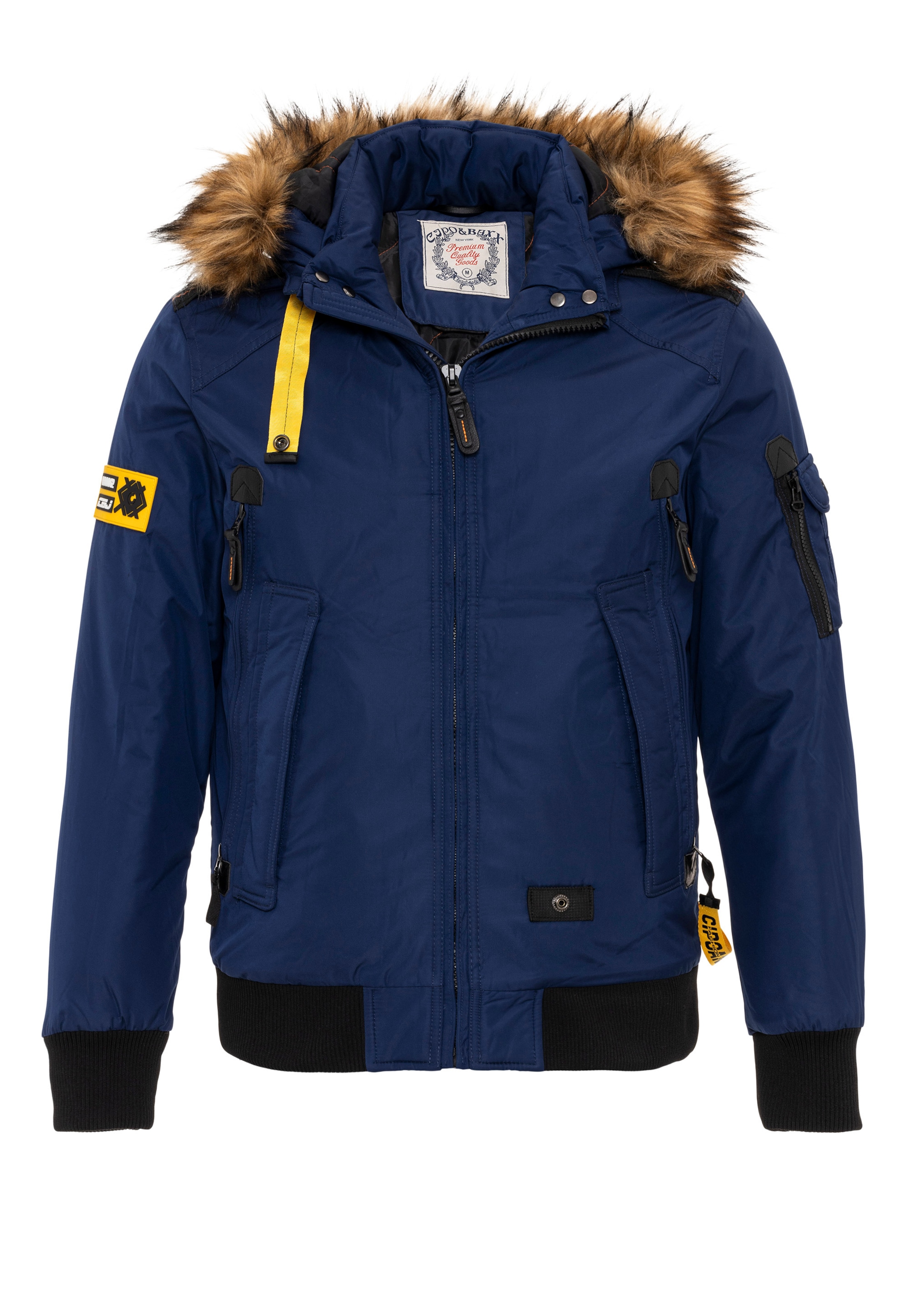 CIPO & BAXX Winterjas in Blauw: voorkant