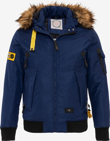 CIPO & BAXX Winterjas in Blauw: voorkant