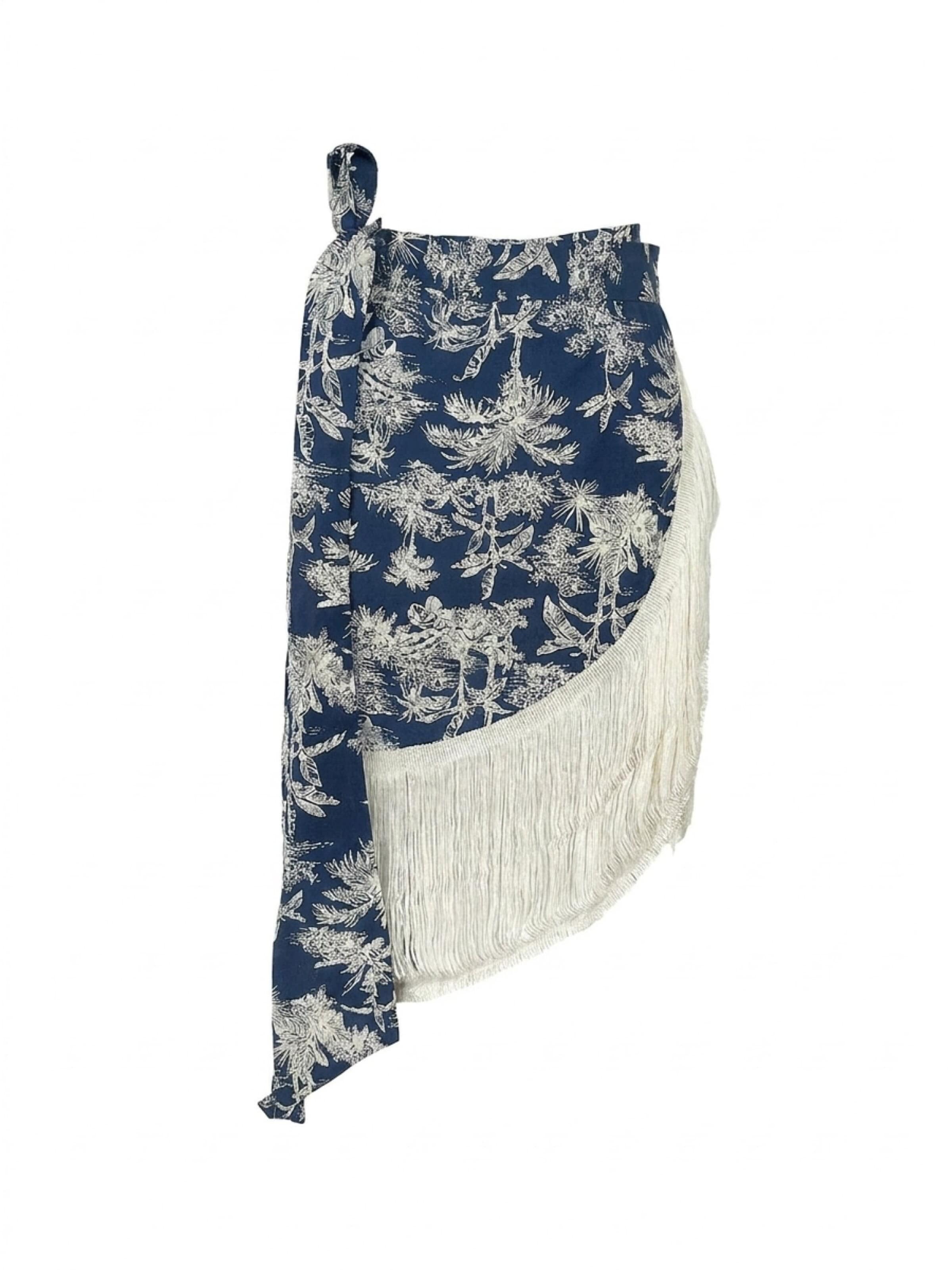 Miss June Skirt in Blue: front