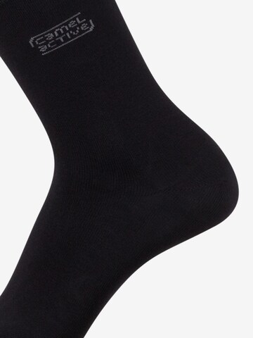 CAMEL ACTIVE 6 Paar Basic Socken aus biologischer Baumwolle – Schwarz, Grau und Blau in Schwarz